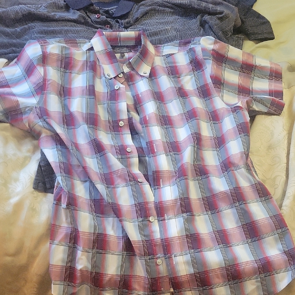 Plaid Kids Shirt - Red and Blue